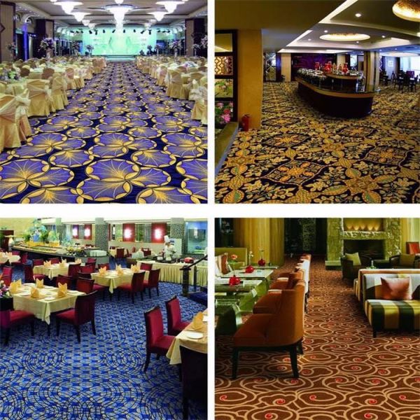 Luxury fireproof nylon floor carpet for western restaurant