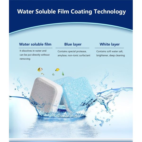 2024 Hot Selling Household Solid Detergent Cleaner Dishwashing Tablet