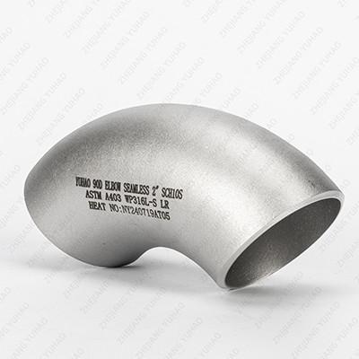 DN10-DN850 SCH10-SCH150 304 acier inoxydable 90 degrés coude SS BW Pipe fittings
