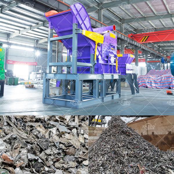 Aluminum Crushing Machine UBC Aluminum Cans Car Body Recycling Crusher Machine