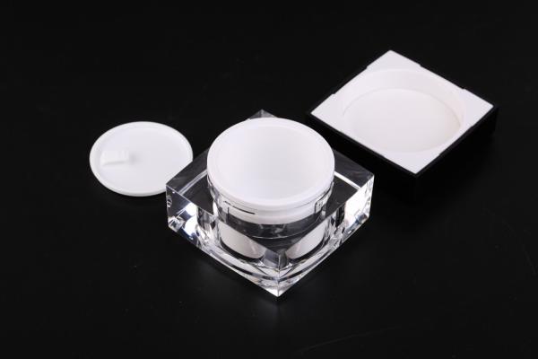 Square Acrylic Cosmetic Cream Jars High Grade Skin Care Empty Cream Jars