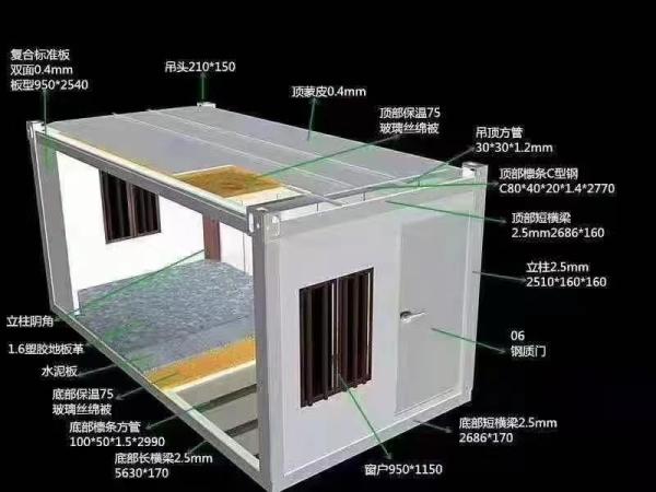 Projeto de Solução de Design Gráfico Capacidade Casa de Container Prefabricada Moderna 2 Quartos