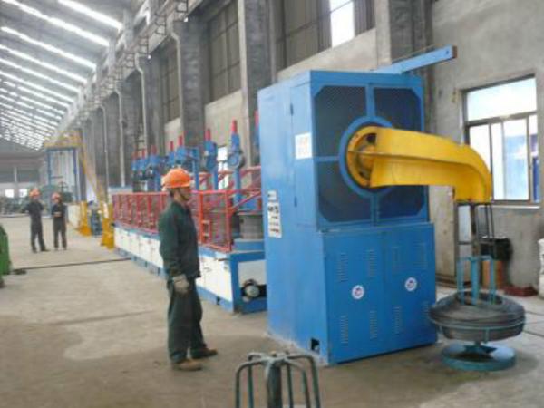 Customized 1440rpm Wire Rod Shot Blasting Machine , Wire Cleaning Machine For Casting Industry