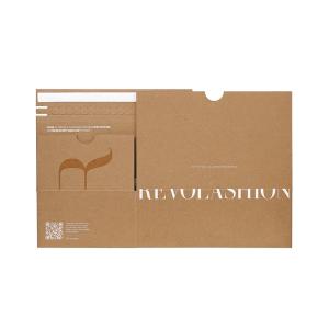 Custom Cardboard Envelope Mailer Carton Zipper Strip Adhesive Tear Strip