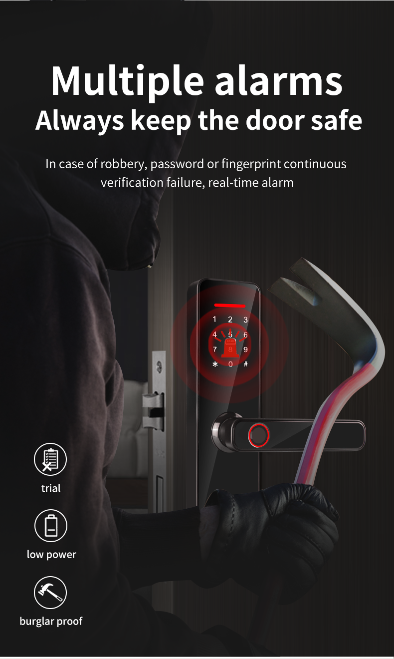 Интеллектуальный пароль отпечаток пальца дверной замок TTlock Автомобильные дверные замки для дома