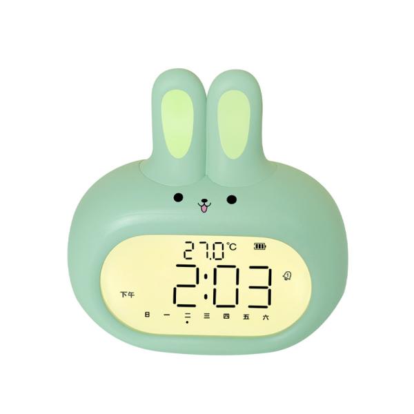 Modern Sleep Rabbit Alarm Clock Kids Sleep Trainer With Night Light Sound Machine And Funny