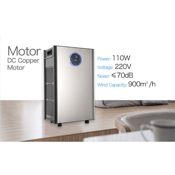 Electric 110W Bathroom Asthma Anion Hepa Air Purifier App Controlled