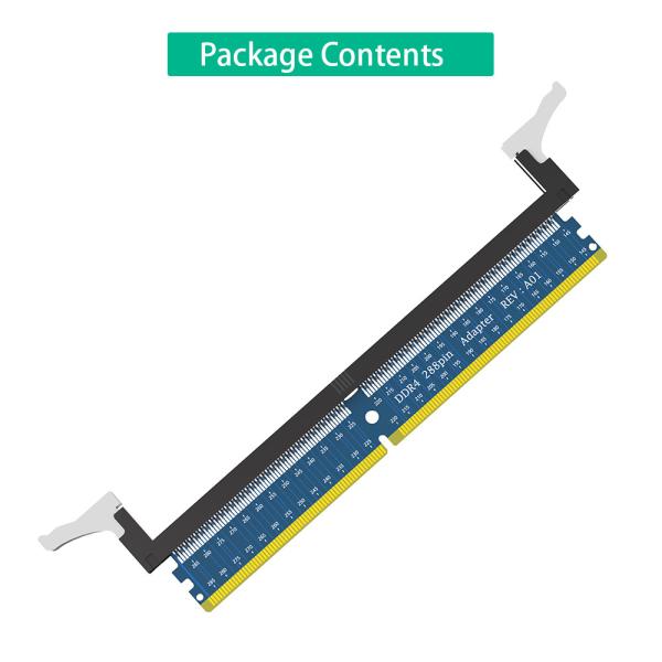 Adaptateur DDR4 288Pin Carte de protection de test de mémoire DDR4 Adaptateur DDR4 Convient pour les cartes mères DDR4 de bureau
