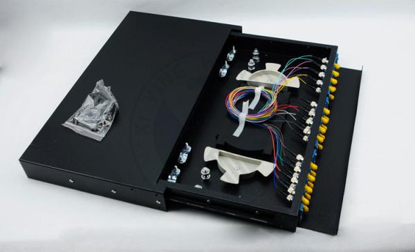 XYFiber 24Port  Slidable Fiber Optic Terminal Box , Fiber Patch Panel 1U 19 inch