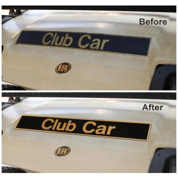 Club Car Precedent 102502601 Black & Gold Name Plate