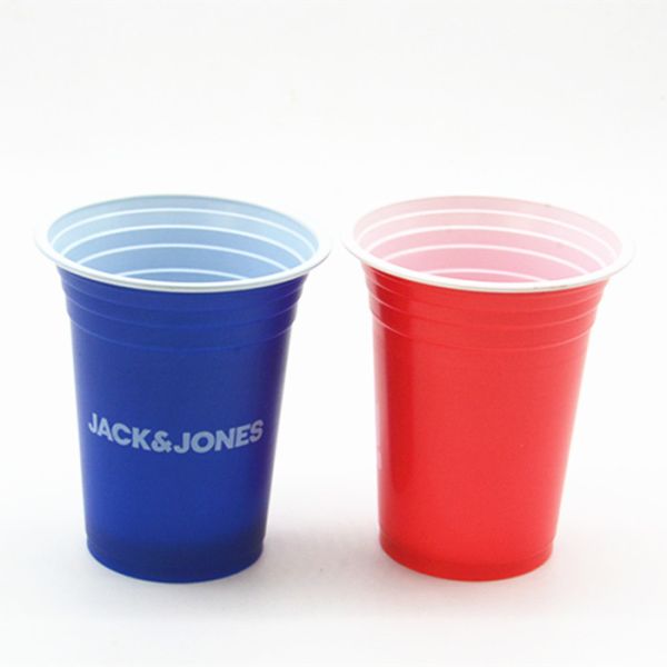 360ml 12 Oz Disposable Plastic Cups Colorful Same Cup Beer Pong Wedding Party