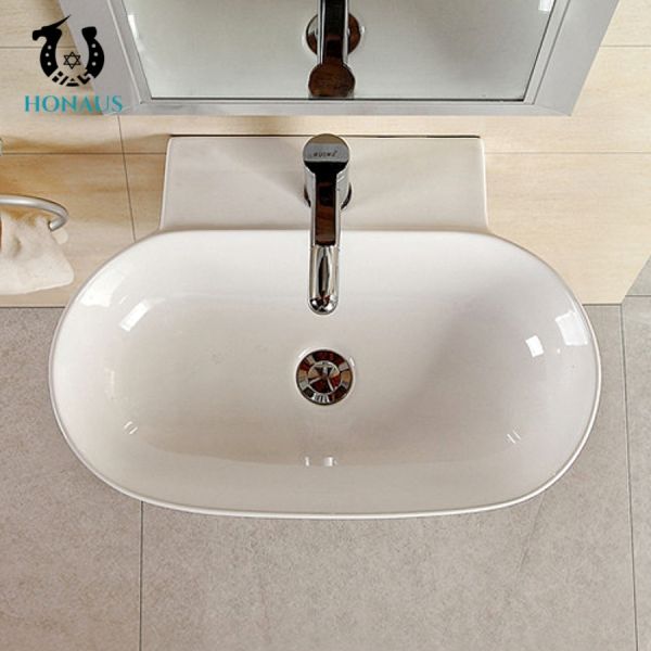 Customization Bathroom Wall Hung Basin Wall Mounted Cloakroom Basin 570*385*100mm