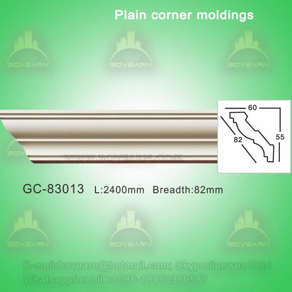 Gypsum Crown Moulding Plain Cornice Moulding For Villa/Hotel/Bungalow Ceiling Decoration