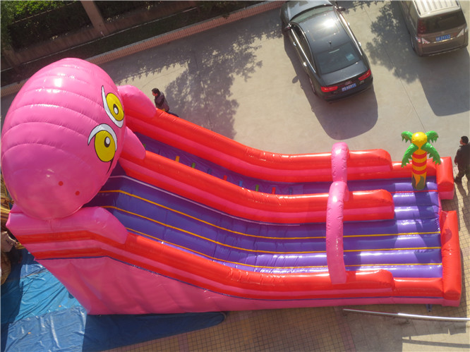 Pink Owl Themed Durable Custom Slide Inflatable Water Slide Outdoor Playground Equipment for Kids