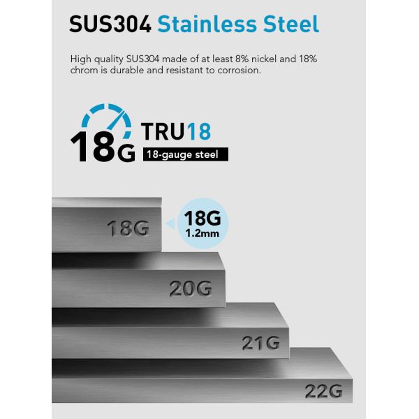 1.2mm Thick Stainless Steel Kitchen Sink Brushed Silver Color For Laundry Room