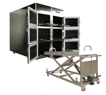 ROUNDFIN morgue six body mortuary refrigerator/6 corpse morgue freezer for sale