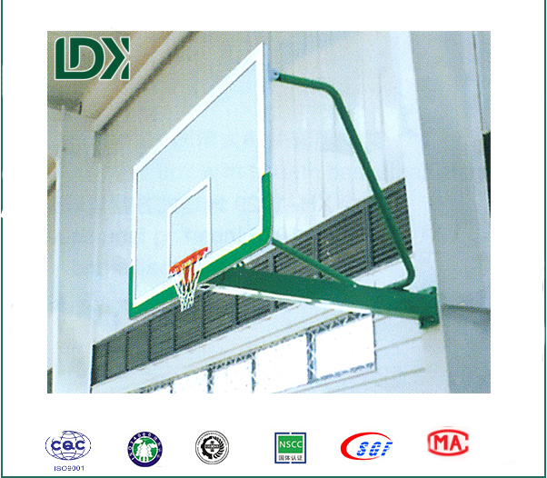 1.8M Indoor Basketball Hoop Tempered Glass Backboard Wall Mount Basketball Goal