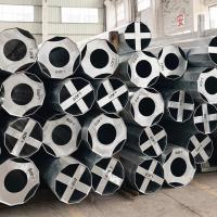 80FT Dodecagonal Galvanized Steel Post Electric Transmission Outdoor Power Pole