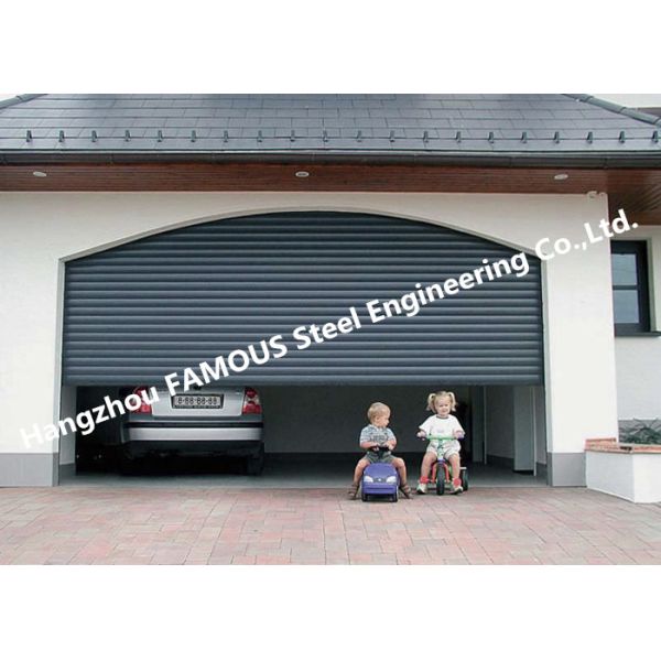 Жилые надземные свертывают вверх промышленные стальные двери гаража с огнезащитным