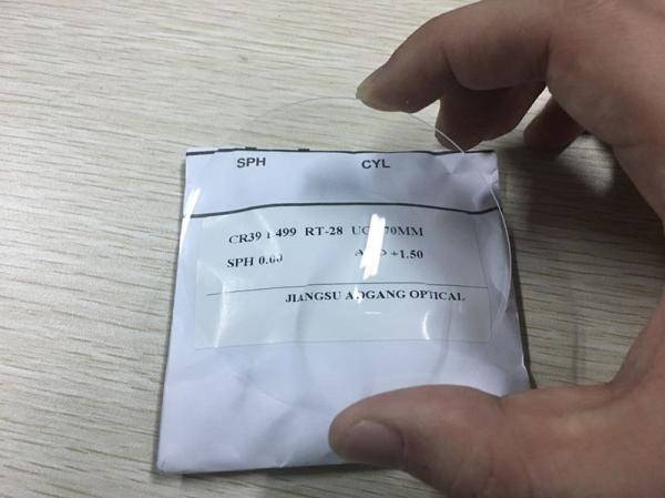 Clear CR39 1.499 Round Top Eyeglasses Lenses , Uncoated Optical New Prescription Lenses