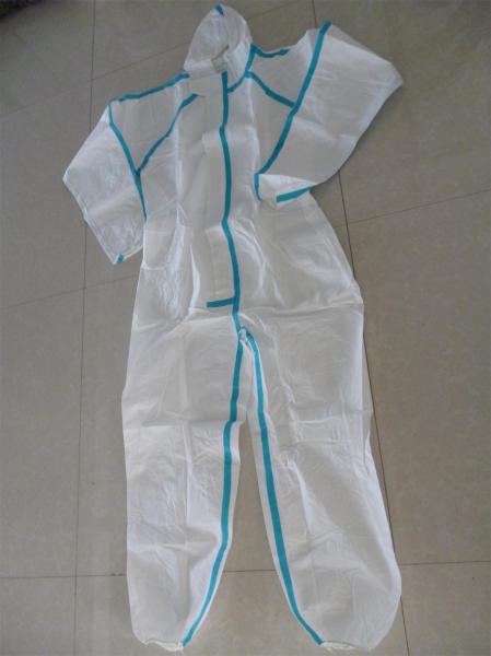 Traje médico prático, à prova d' água, multi-escena, descartável, branco.