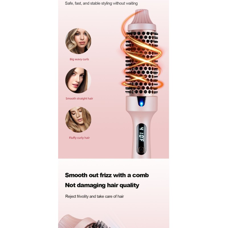 Premium Electric Curling Comb with Ceramic Barrel 5 Temperature Settings for All Hair Types-Household Use