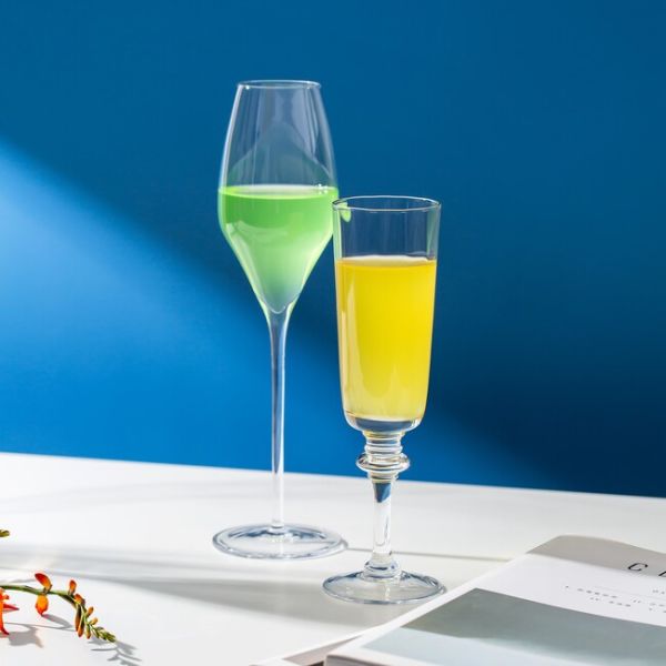 11 Oz Wine Long Stem Crystal Tulip Champagne Flutes Glass Transparent Mouth Blown