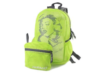 SEDEX Women Printing Polyester Backpack Green Mesh Backpack