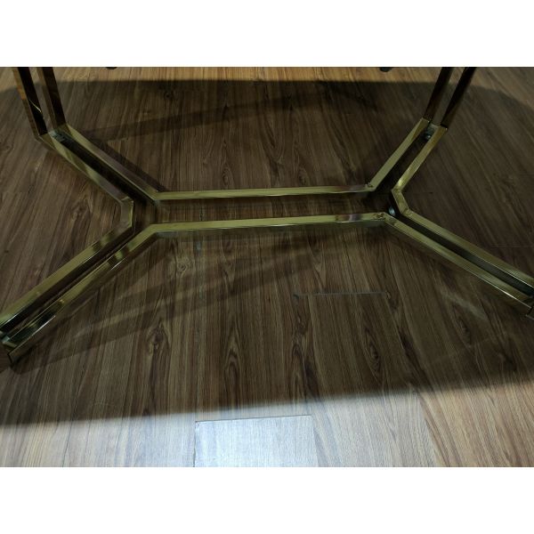 Home Room 130*80*76cm Wrought Iron Marble Table