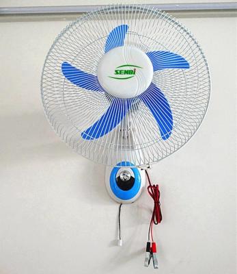 16 Inch 18 Inch Solar Wall Fan , Plastic Material Dc Motor Wall Mount Fan