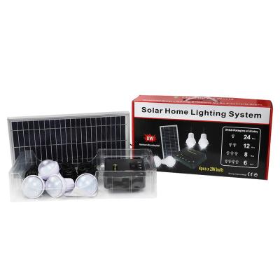 Conjunto completo do painel solar de Rohs 8W para a casa, sistema de iluminação 11V móvel solar