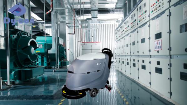 Autolaveuse industrielle à poignée en fer avec accès sans outil à la batterie pour les usines