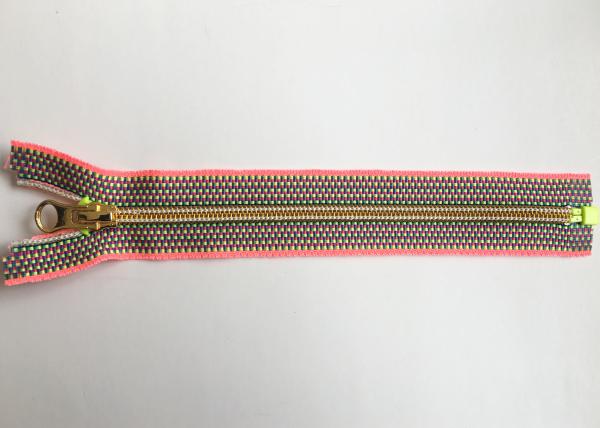 European style fashion backpack colorful coil nylon zippers with auto - lock slider plated coated