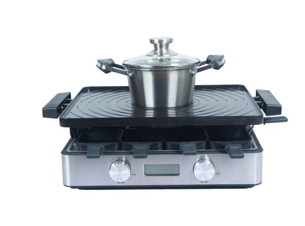 Faster Cooking Raclette Fondue Grill For Frying And Grilling Food