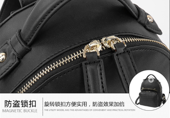 Double Shoulder Texture Travel Womens Backpack Bags Fashion Trend Styling