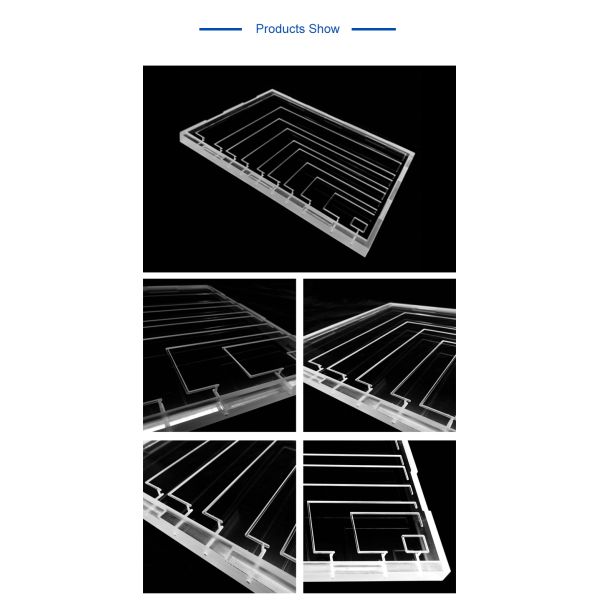 стеклянная пластинка кварца 400mm большая прорезанная подвергая механической обработке