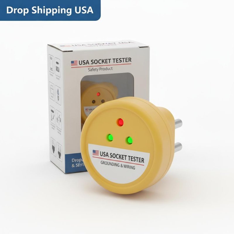 USA Outlet Tester for Grounding Products - ABS Flame Retardant Socket Tester with No Battery Needed and 36*26*87mm Compact Size