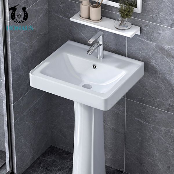ISO Cloakroom Mini Full Pedestal Wash Basin Floor Wall Mounted Stain Resistance