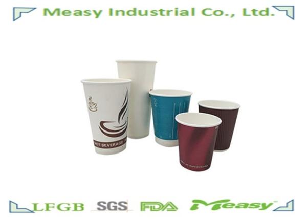 Hot Disposable Paper Cups Food Grade Logo Ptinting Single Or Double Wall