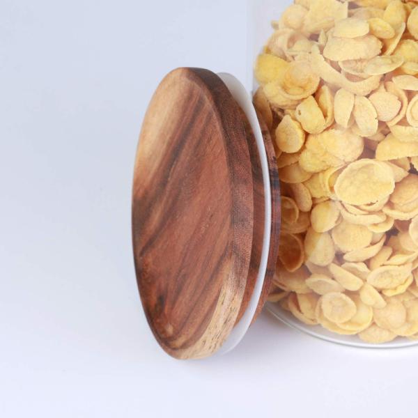 Couvercle en bois de forme ronde, couvercle en bois, bouchon en bois pour bouteille en verre