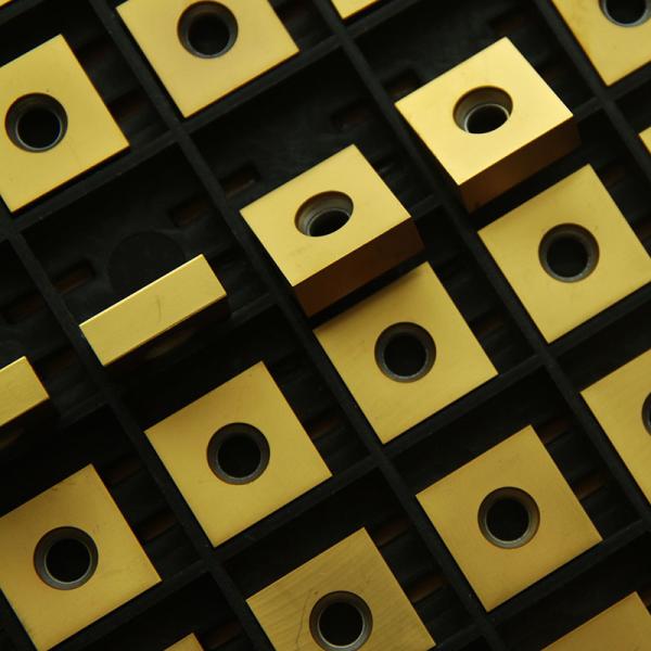 10pcs Yellow Carbide Cutter Inserts PVD Coating Metal Cutting Inserts