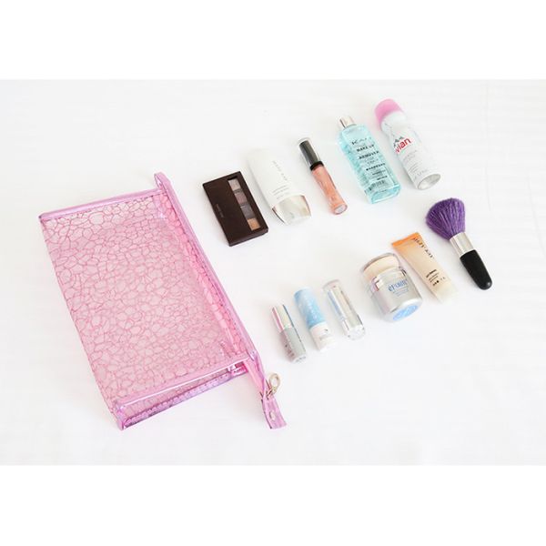 Womens Transparent PVC Bag SGS Certification 22x14x8 CM Size Customized Logo