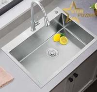 Cuenca de cocina hecha a mano de 33 pulgadas de acero inoxidable Tipo de cuenca simple