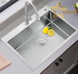 Household Kitchen Stainless Steel Hand Sink Large Single Trough Customized