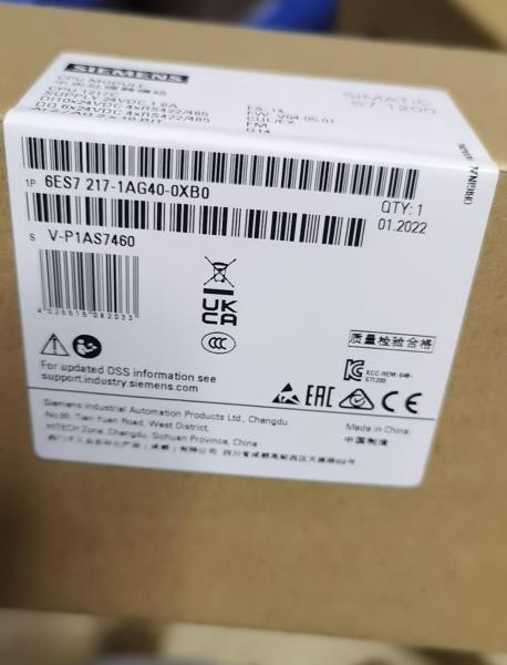 6ES7217-1AG40-0XB0 Electronic Equipment Application Scope SIMATIC S7-1200 Series PLC CPU 1217C