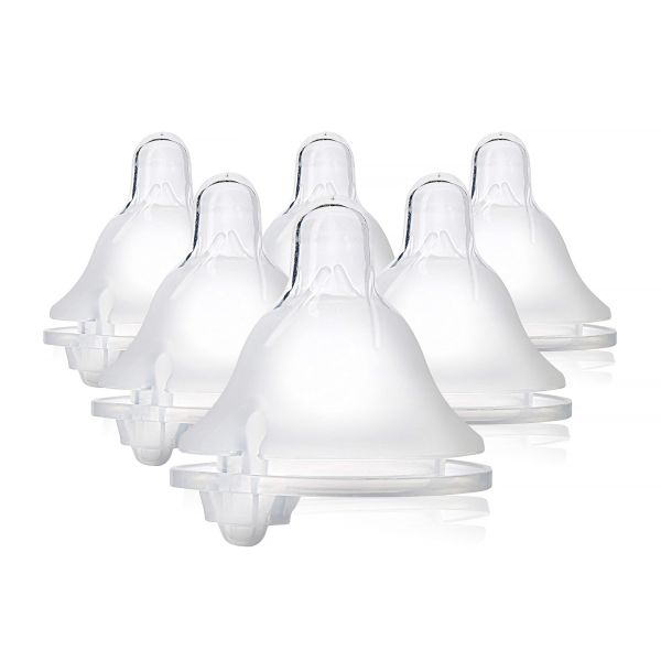 Sterilizer Safe Flat Dummy For Baby , 0 - 6 Month 100 Silicone Pacifier