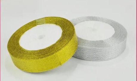 Customized Size Gold Silver Ribbon For Party / Holiday Decoration