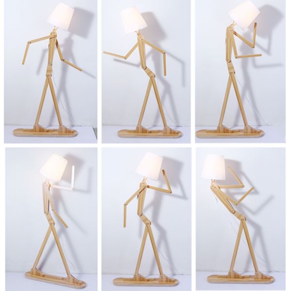 Nordic Wood Fabric Stand Light For Living Room Bedroom Study Art Deco Living room floor lamp(WH-WFL-07)