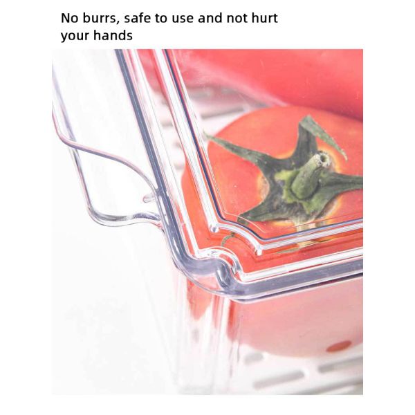 Caixa de armazenamento plástica empilhável 30*30*14cm do armazenamento do alimento do congelador do ANIMAL DE ESTIMAÇÃO