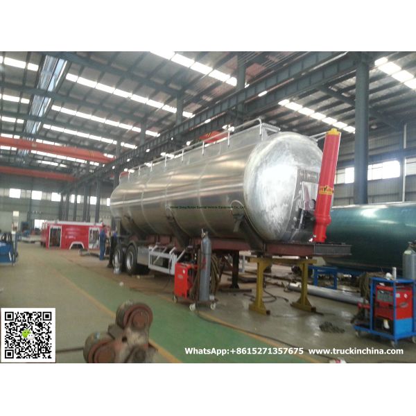 Aluminum Alloy  Wheat Flour Bulk Tanker with Tipping Hydraulic Cylinder (6000USG-10000USG ）whApp:+8615271357675